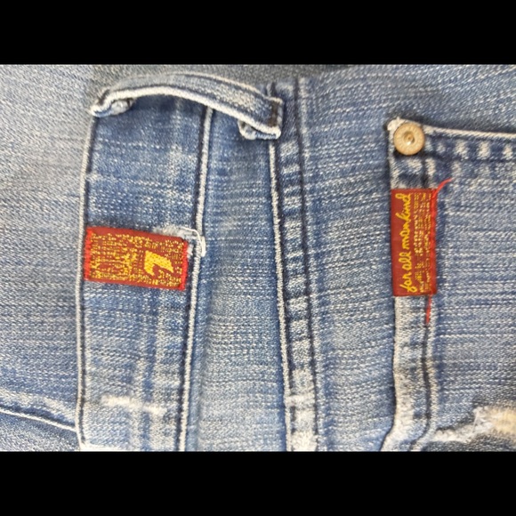 3x 👯‍♀️Host Pick⚡️ 7 for all Mankind Roxanne Flood Cropped Jeans - Picture 5 of 8